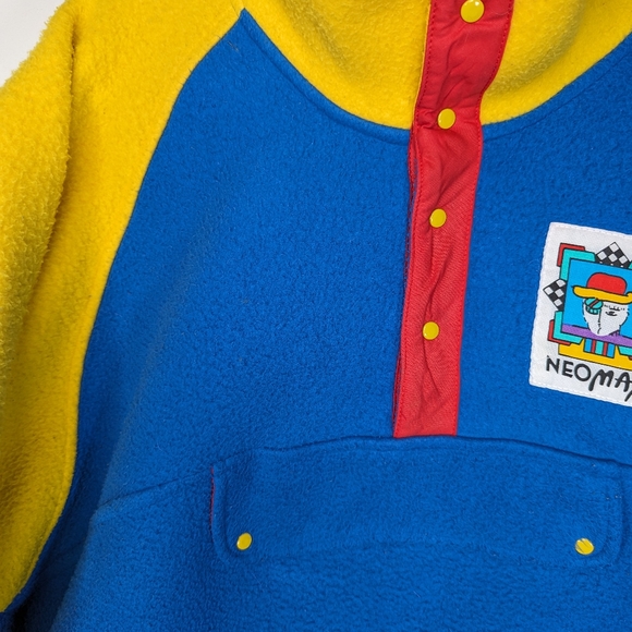 Vintage Peter Max 80s Neo Max Fleece Pullover women’s M - Picture 12 of 15
